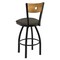 Holland Bar Stool Co 25" Swivel Counter Stool, Black Wrinkle, Med Back, Graph Chalice Seat 83025BWMedMplB019 - alternate 3